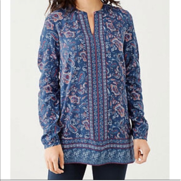J. Jill Tops - J Jill blue ridge tunic s paisley